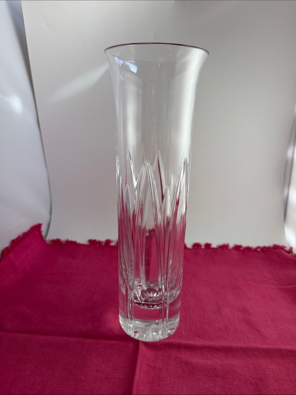 Atlantis Portugal Cut Lead Crystal Vase 10.5”